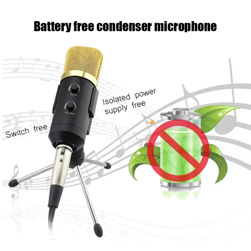 USB конденсаторный микрофон GBTIGER BM 100FX для звукозаписи с передачей звука|Микрофоны|