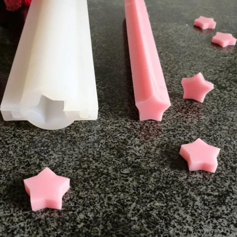 Золотая силиконовая форма для свечей 3D DIY ручной работы формы мыла звезды сердце