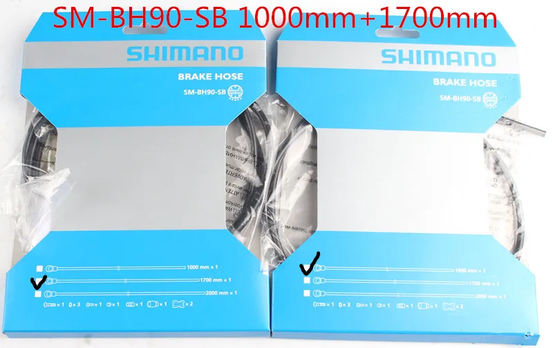 Shimano SM-BH90-SB SM-BH90-SS тормозной шланг M395 M596 M615 M8000 M9000 XT XTR диск тормозной шланг комплект 1000 мм 1700 мм bh90-ss bh-90-sb - Цвет: SB 1000mm 1700mm