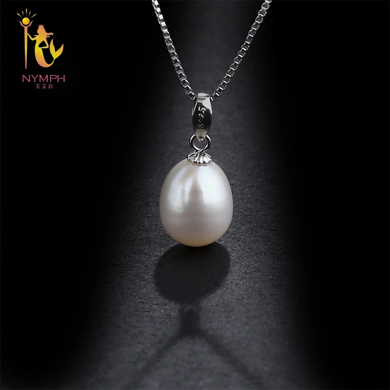 NYMPH Pearl Necklace Pendant Fine Jewelry 925 Sterling Silver Natural Freshwater Christmas Party For Women D02 | Украшения и