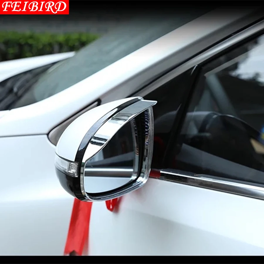 Для KIA Sportage 2016 2017 2018 ABS яркое серебряное зеркало заднего вида защита от дождя век