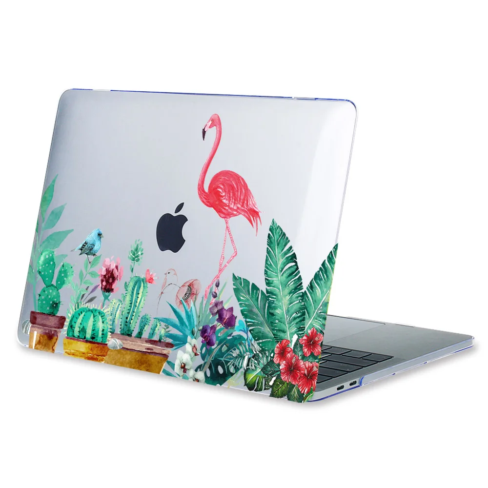 Ноутбук чехол для ноутбука Macbook 12 A1534 Macbook Pro 1" A1706 A1708 Air 13" A1466 A1369 A1932 retina 13 A1502 Фламинго Печатный жесткий чехол