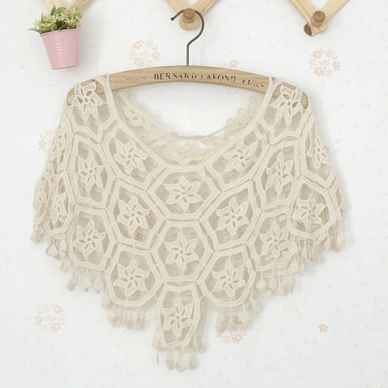 Лето 2017 г. тонкие женские Пляжные Вязаные кружевные полые шаль свадебное болеро
