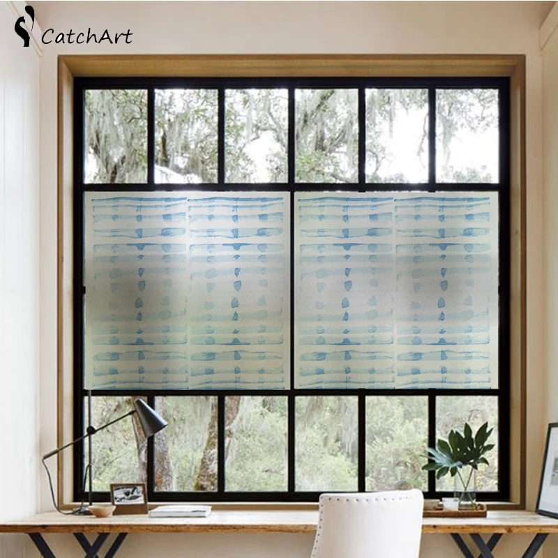 

Privacy Window Film Decorative Window Film Static Cling Glass Film 3D Pebble Glass Film for Home Office