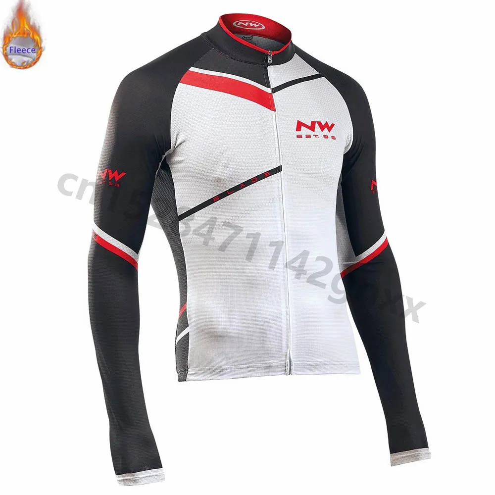 NW Зимняя Теплая Флисовая одежда для велоспорта 2019 Pro Team Мужская велосипедная