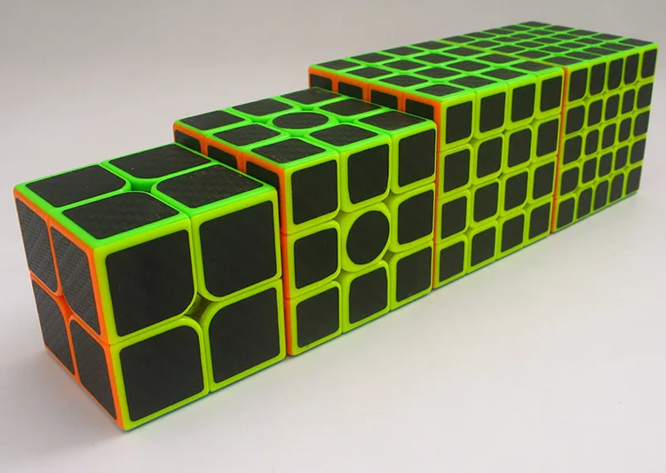 Rubikx куб 2-3-4-5Carbon волокна Стикеры Скорость Magic Cube детские игрушки-головоломки, Детские кубики, подарки для детей, игрушки для молодежи взрослых Instruction3* 3*3 игрушка мальчика