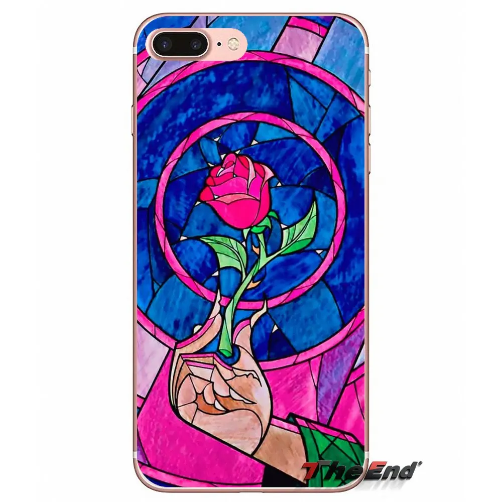 Прозрачный чехол из ТПУ для iPhone X 4 4S 5 5S 5C SE 6 6S 7 8 Plus Samsung Galaxy J1 J3 J5 J7 A3 A5 2016 2017 red rose beauty
