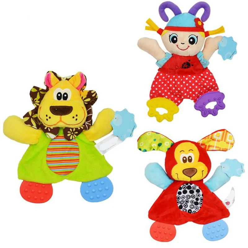 

Baby Cute Rattle Toys Cartoon Animals Hand Bells Rattles Toy Playmate Plush Doll Teether Toys for Baby Kids 20% off