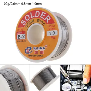 Оловянно-свинцовый припой, проволока для пайки, катушка, 100 г, 6337, 45 футов, 0,6 мм0,8 мм1,0 мм, пайка с флюсом