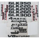3d-значок с черными буквами в багажнике эмблемы Значки Эмблемы для Mercedes Benz GLK350 GLK200 GLK220 GLK300 GLK63 V8 BITURBO AMG 4matic