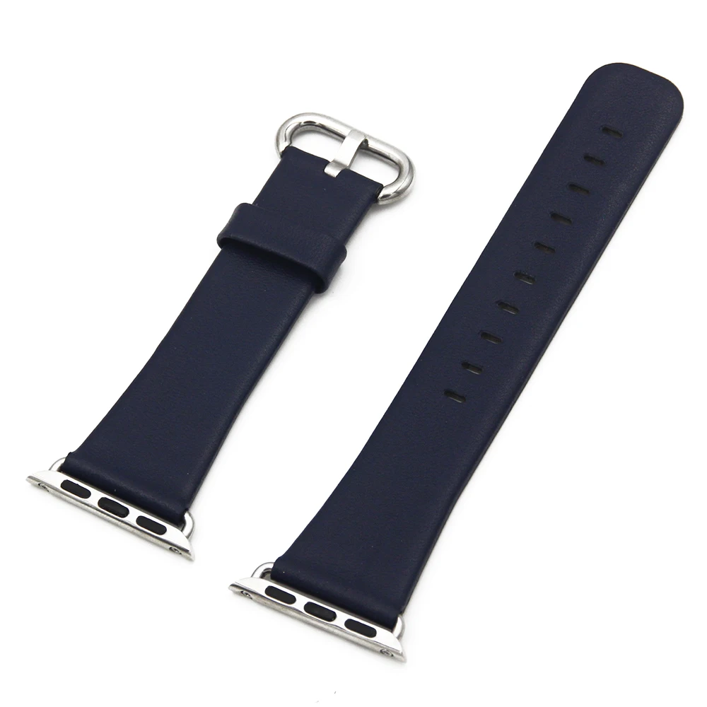 Genuine Leather Watchband for iWatch Apple Watch / Sport / Edittion 38mm 42mm Strap Band Loop Belt Wrist Bracelet Black Brown