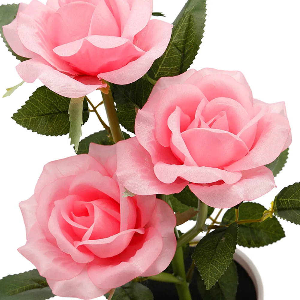 Солнечный газон сад балкон домашняя спальня Led Роза декоративная настольная