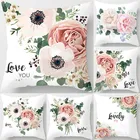 Цветочный чехол для диванной подушки, декоративный чехол для дивана, подушки, Свадебный декор 44*44 см