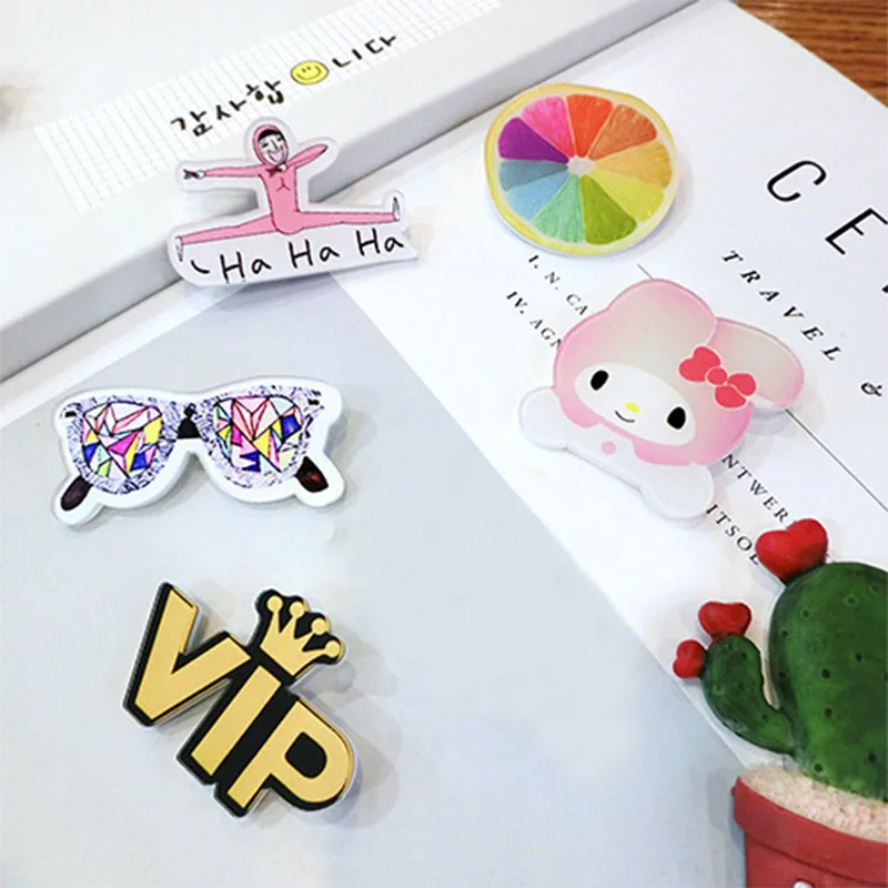 LNRRABC New 2PCS Fashion Cute Pretty Acrylic Collar Pin Badge Corsage Cartoon Brooch Jewellery DIY Decor | Украшения и аксессуары