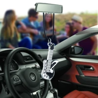 car ornaments hiphop guitar car pendant automobile decoration charm auto interior rear view mirror hanging styling friend gifts