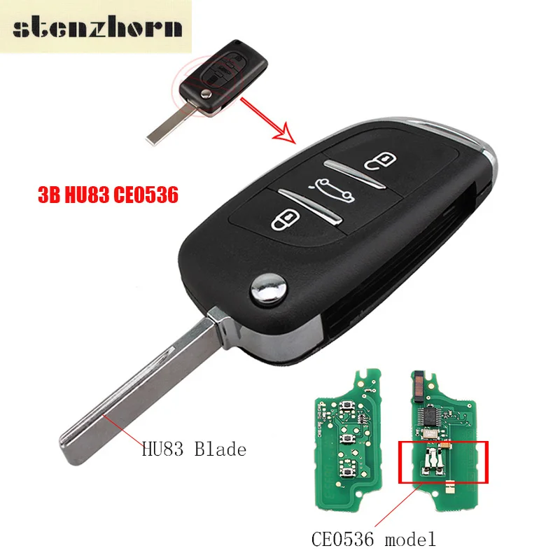 Stenzhorn Новый стиль удаленный ключевой 3B для peugeot 207 407 406 307 308 SW 408 107 спросить сигнала