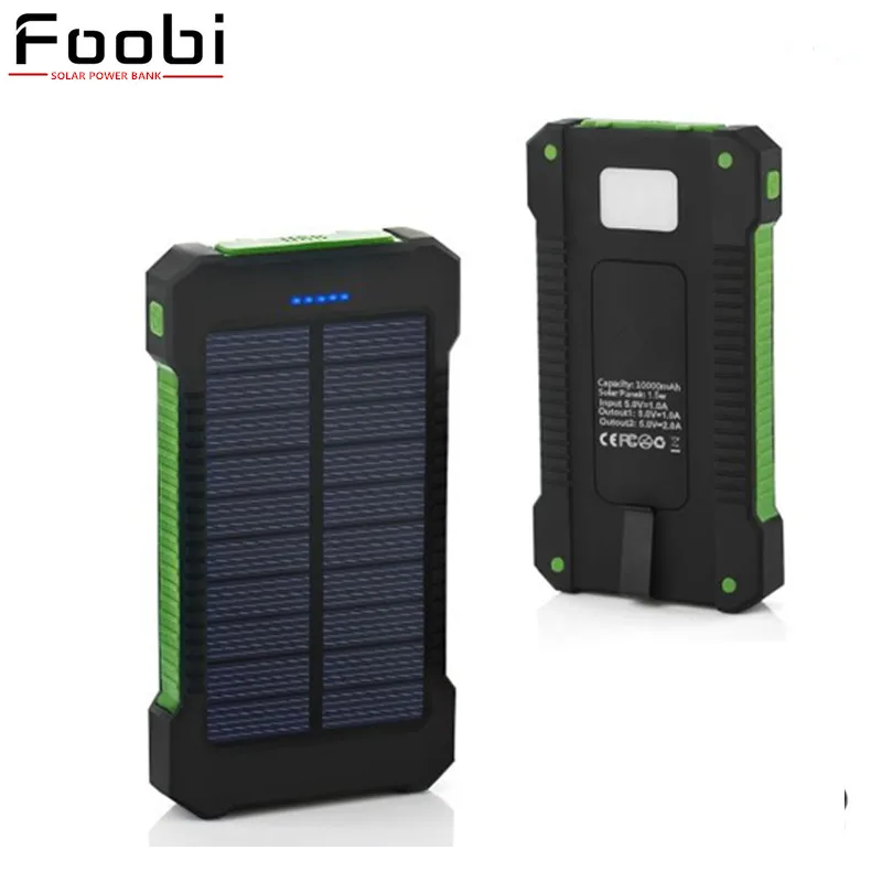 Водонепроницаемый Солнечное Зарядное Устройство 16000 мАч Power Bank Dual USB с