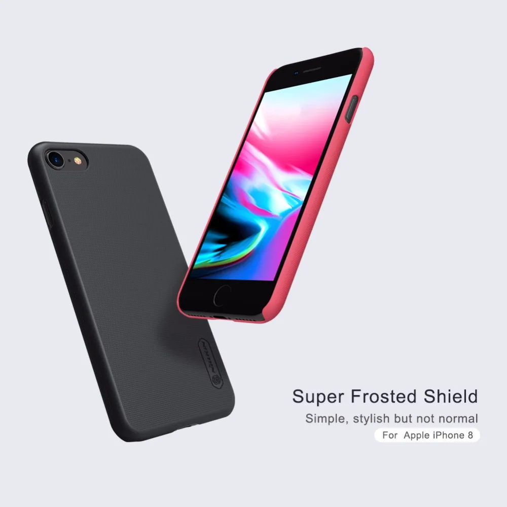 10pcs/lot Wholesale NILLKIN Super Frosted Shield Case For Apple iphone 8 iphone8 (4.7 inch) With Gift Screen Protector |