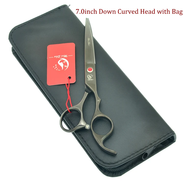 HB0134 with bag Meisha 7," Собака Парикмахерские ножницы для стрижки собак набор инструментов животные профессиональные изогнутые ножницы для резки и истончение Tijeras HB0242 - Цвет: HB0134 with bag