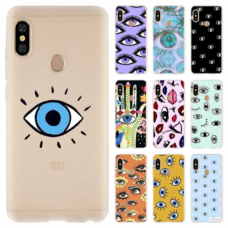 Мягкий чехол для Xiaomi Redmi 9A 8A 7A Note 10 9 8 7 Pro Max 10S 9S 8T Роскошный золотой фольга сглаза в