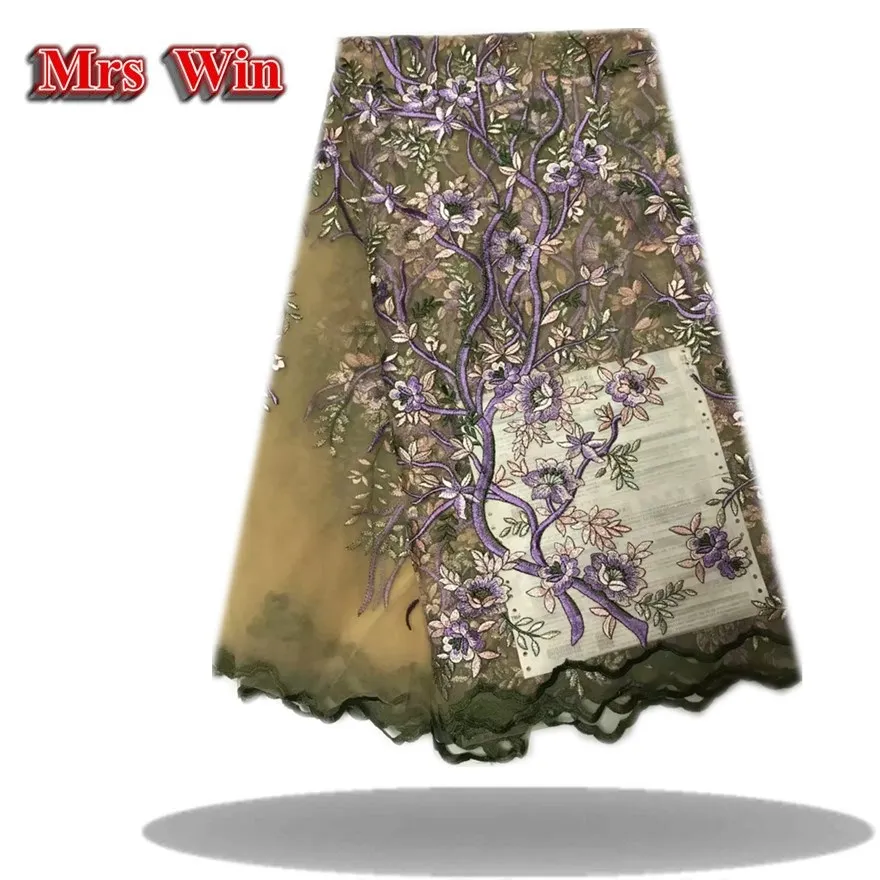 Hot Sale French WHITE FABRIC With gold line embroidery African Tulle Lace Fabric High Quality Nigeria Mesh Material cloth | Дом и сад