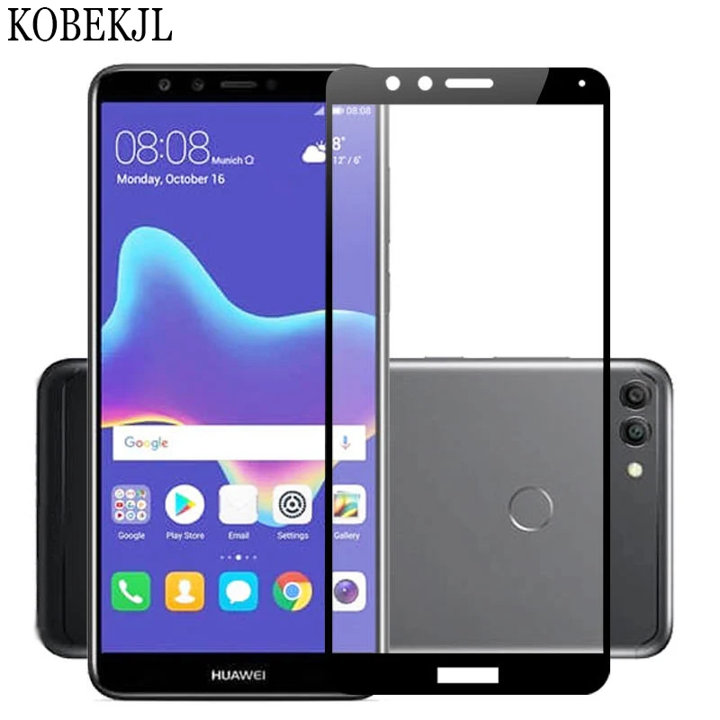 Закаленное стекло для Huawei Y9 2018 Защита экрана Y 9 Y92018 зеркальная защита пленка с
