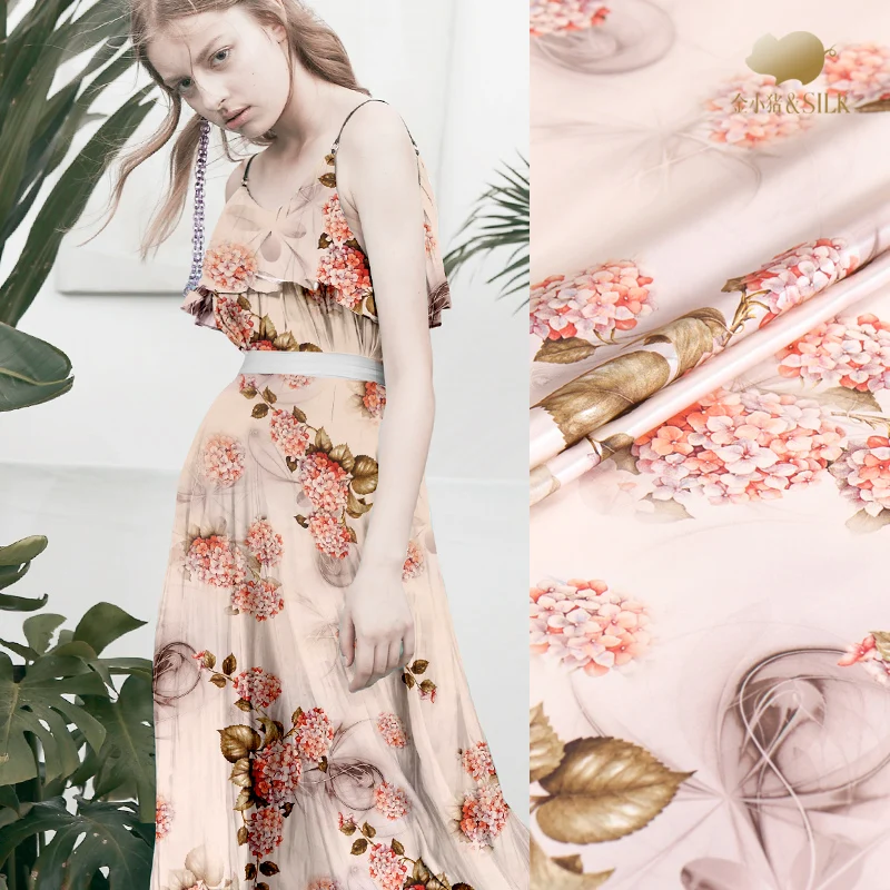 Цифровой струйный шелк стрейч атласа ткань шторы cheongsam платье китайская шелковая