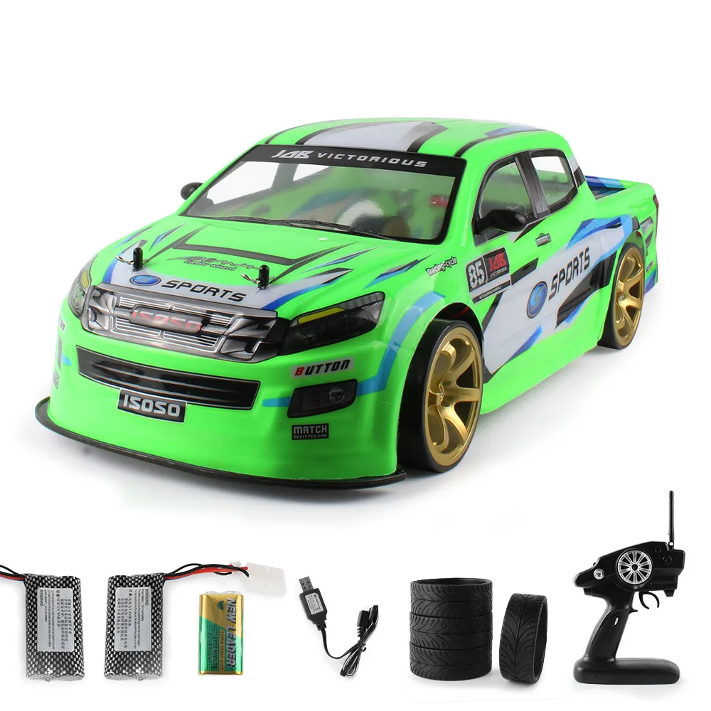 

1:10 RC 70km/h Remote Control Car 4WD Double Battery High Power LED Headlight Radio Machine Racing Truck Toys for Children 6.19