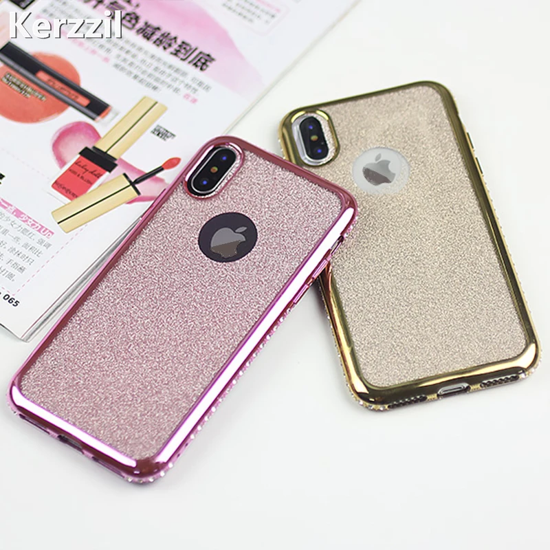 Для iPhone 7, 8, 6, 6S Plus, 5S, SE, 3D Алмазные бамперы для ковров, мягкий чехол из ТПУ+ блестящий чехол для карт, для iPhone 11 Pro, X, XS, Max, Xr, 6, 6S Plus