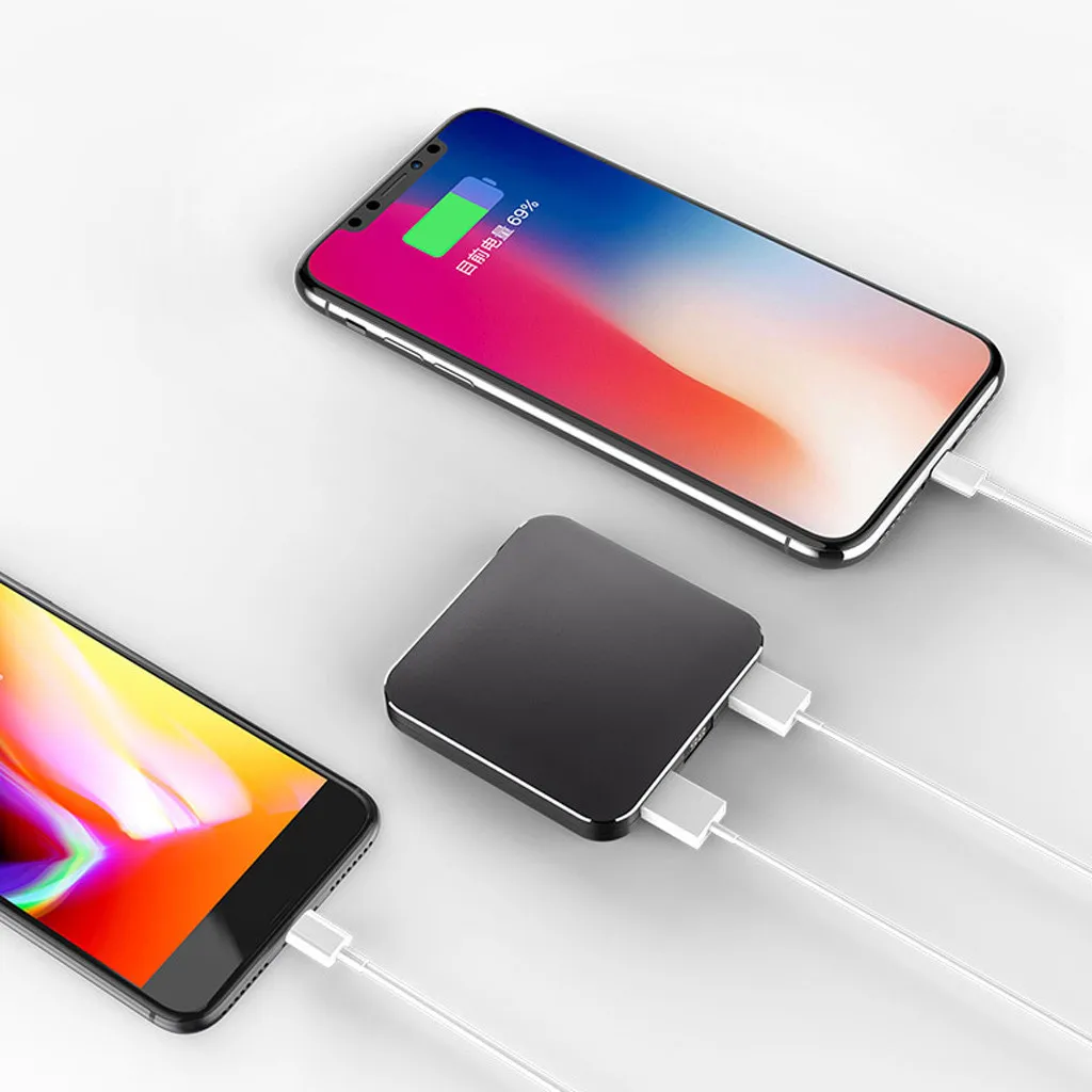 10000MAH мини панель солнечных батарей Мощность Банк металлический чехол корпуса