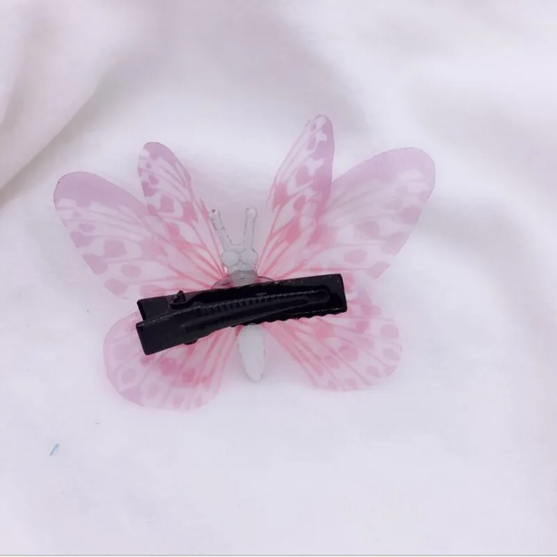 10pcs Fairy Fake Butterfly Hairpin Woodland Party Favor Kid Barrette Cute Theme Girls Animal Flying Hair Clip | Красота и здоровье