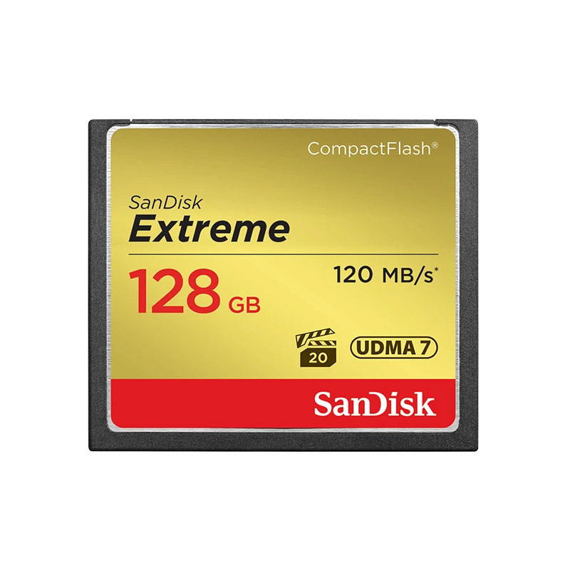 Sandisk CompactFlash 32G 64G 128G CF Memory Card 800X High Speed Compact Flash CF Card Applicable Digital Cameras/DSLR Cameras