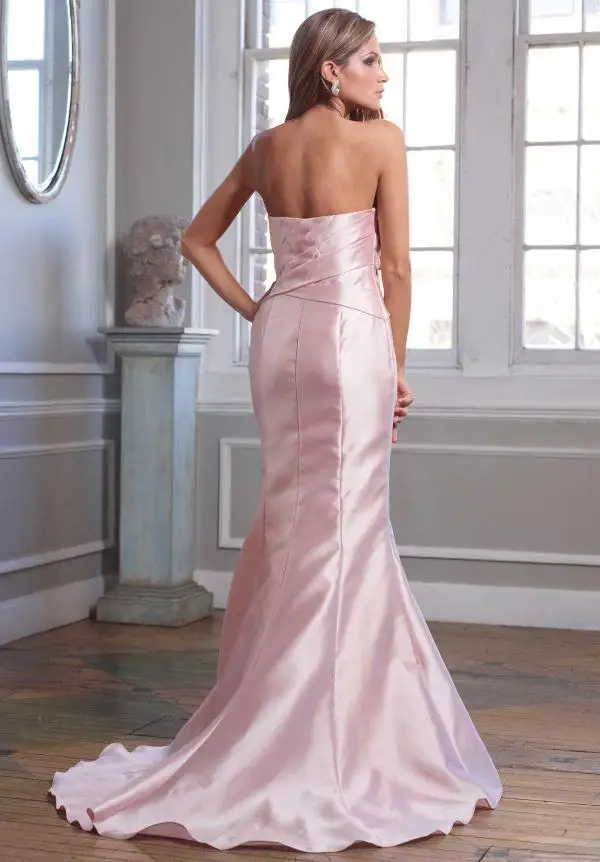 New Arrival Sweetheart Mermaid Dresses With Ruffles Pink Satin Floor Length Prom Gowns Long Sexy Dress For Women | Свадьбы и