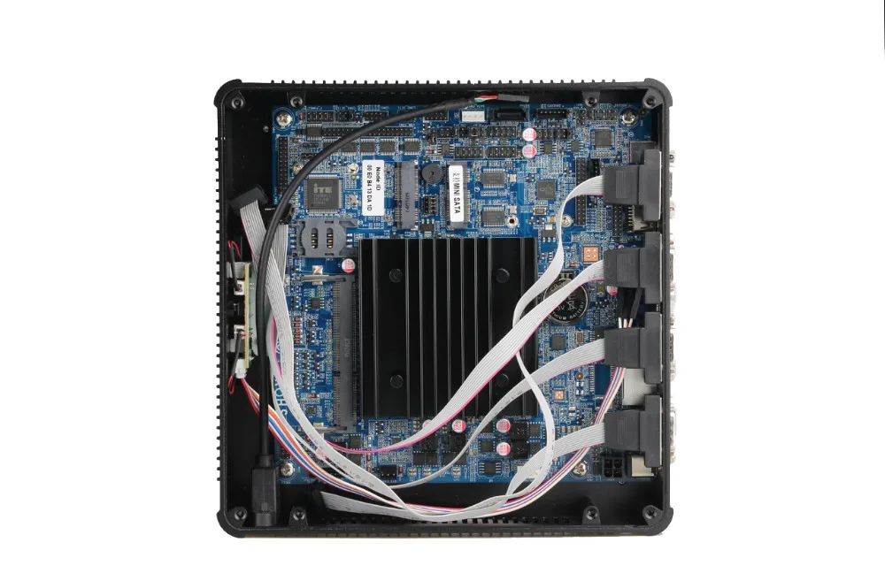 Мини ПК двойной Nic 4xCOM безвентиляторный Celeron j1900 Win7/Linux/Windows Настольный тонкий