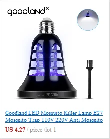 Goodland лампа от комаров электрическая ловушка от комаров против насекомых Zapper USB СВЕТОДИОДНЫЙ светильник от насекомых для улицы