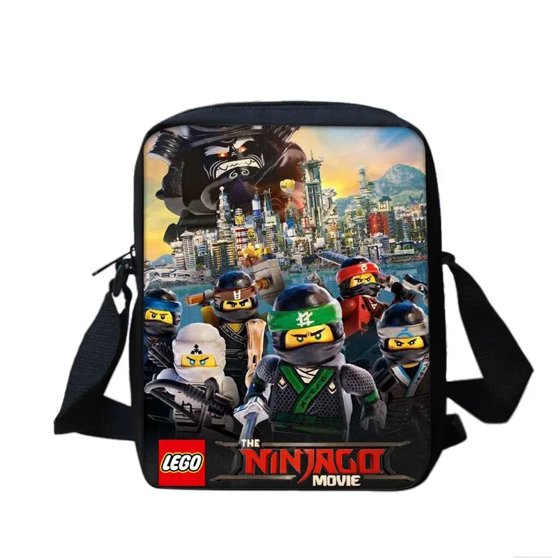Мультяшные персонажи игры Ninjago Messebger сумки на плечо 3D дети мальчики девочки с