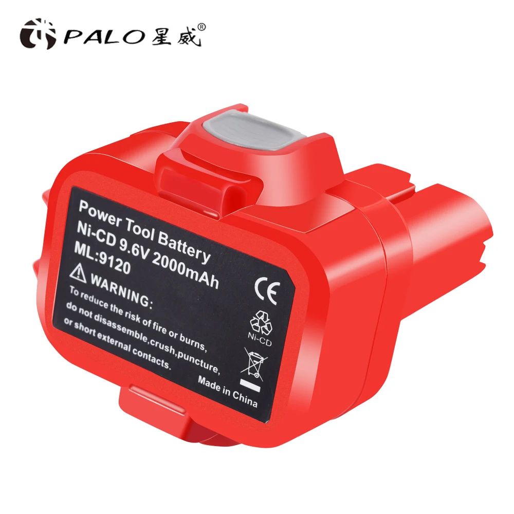 Аккумуляторная батарея PALO 9 6 в 2000 мАч Ni CD для электроинструментов Makita 9120 9122 9133 9134