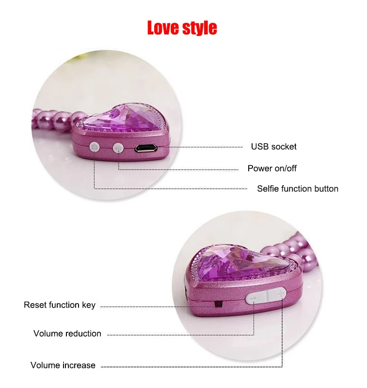 Bluetooth вкладыши Rarphones беспроводные жемчужные наушники розовое ожерелье со