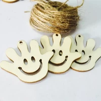 wooden baby hand 8cm shape ornaments craft decoration gift decoupage unpainted laser cut