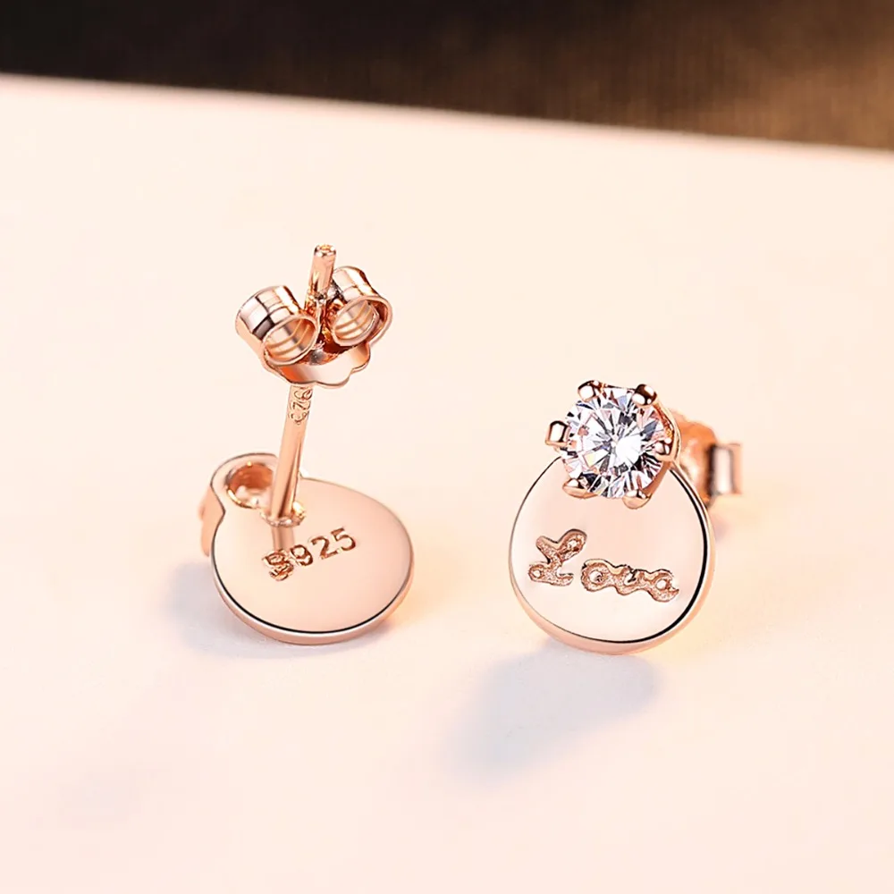 DR Новые популярные серьги-гвоздики из стерлингового серебра 925 пробы для женщин