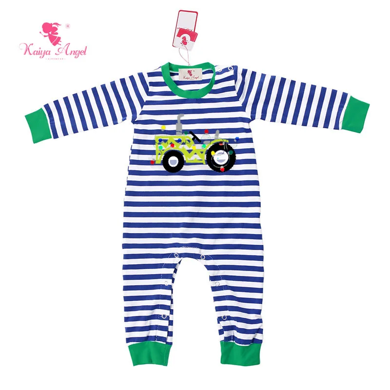 2018 Kaiya Baby Bodysuit Long Sleeve Cotton Jumpsuit Wholesale Fall Infant Bodysuit Lovely Pajamas Baby Girls Clothes Sets