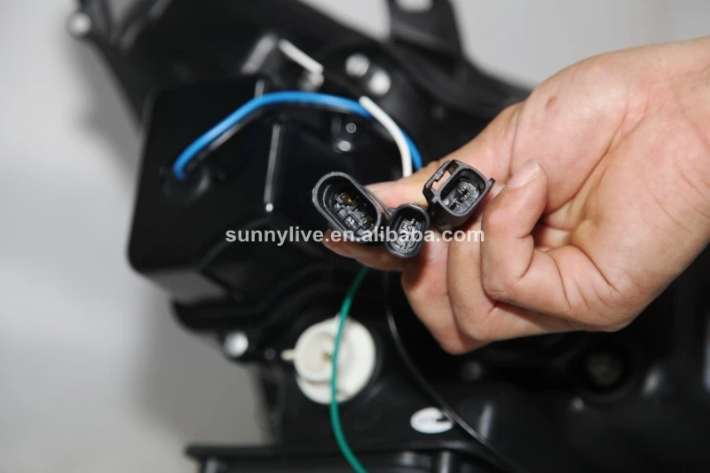 2004-2009 год для Lexus RX330 RX350 светодиодный ные фары хромированный корпус желтый