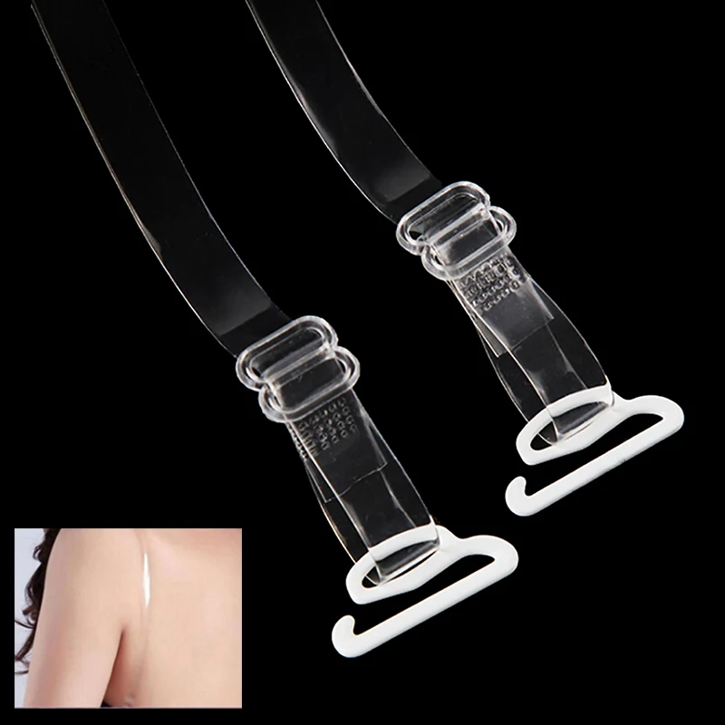 

1 пара женский бюстгальтер с металлической пряжкой эластичный прозрачный Регулируемый ремень для нижнего белья