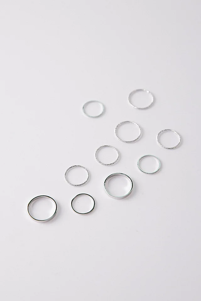 10 шт./компл. простым и модным дизайном для мальчиков и девочек anillos Винтаж цвета: золотистый, серебристый цветное соединение кольца наборы для Для женщин ювелирные изделия J7213 - Цвет основного камня: Sliver