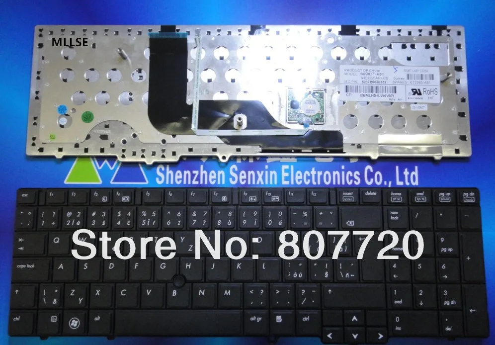 100% Новый оригинальный CZ/SK CZ SK Чешская клавиатура для HP 6540B 6545B 6550B с точечной