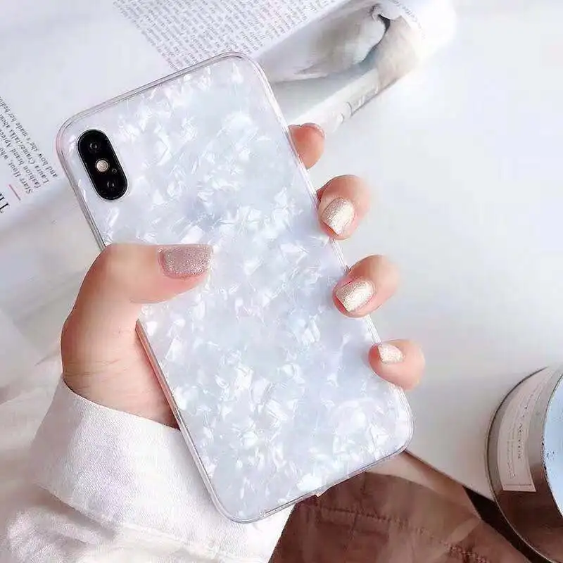 Блестящие чехлы для телефонов iPhone XS Max чехол Dream Shell мягкий силиконовый из ТПУ X 7 8 6