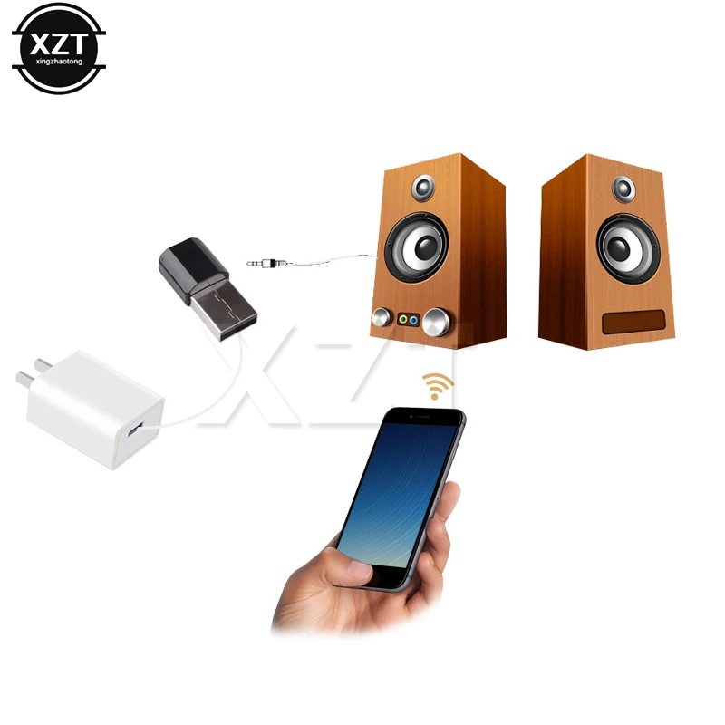 3 5 мм USB Bluetooth AUX мини приемник адаптер стерео беспроводные колонки аудио