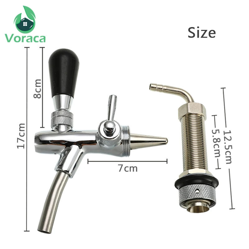 

Adjustable 4 Inch Draft Beer Faucet Shank Stainless Steel G5/8 Beer Faucet With Chrome Plating Tap Dispenser Homebrew Barware