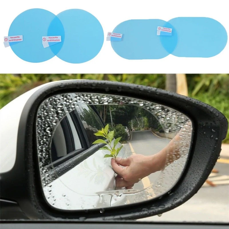 

Hot 2Pcs/Set Anti Fog Car Mirror Window Clear Film Car Rearview Protective Film Waterproof JLD