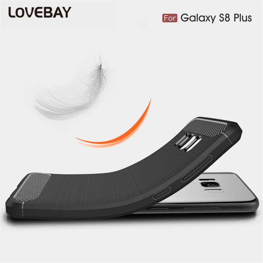 Shockproof Phone Case For Samsung Galaxy S6 Edge S7 S8 S9 Plus S10 S10E Carbon Fiber TPU Drawing |